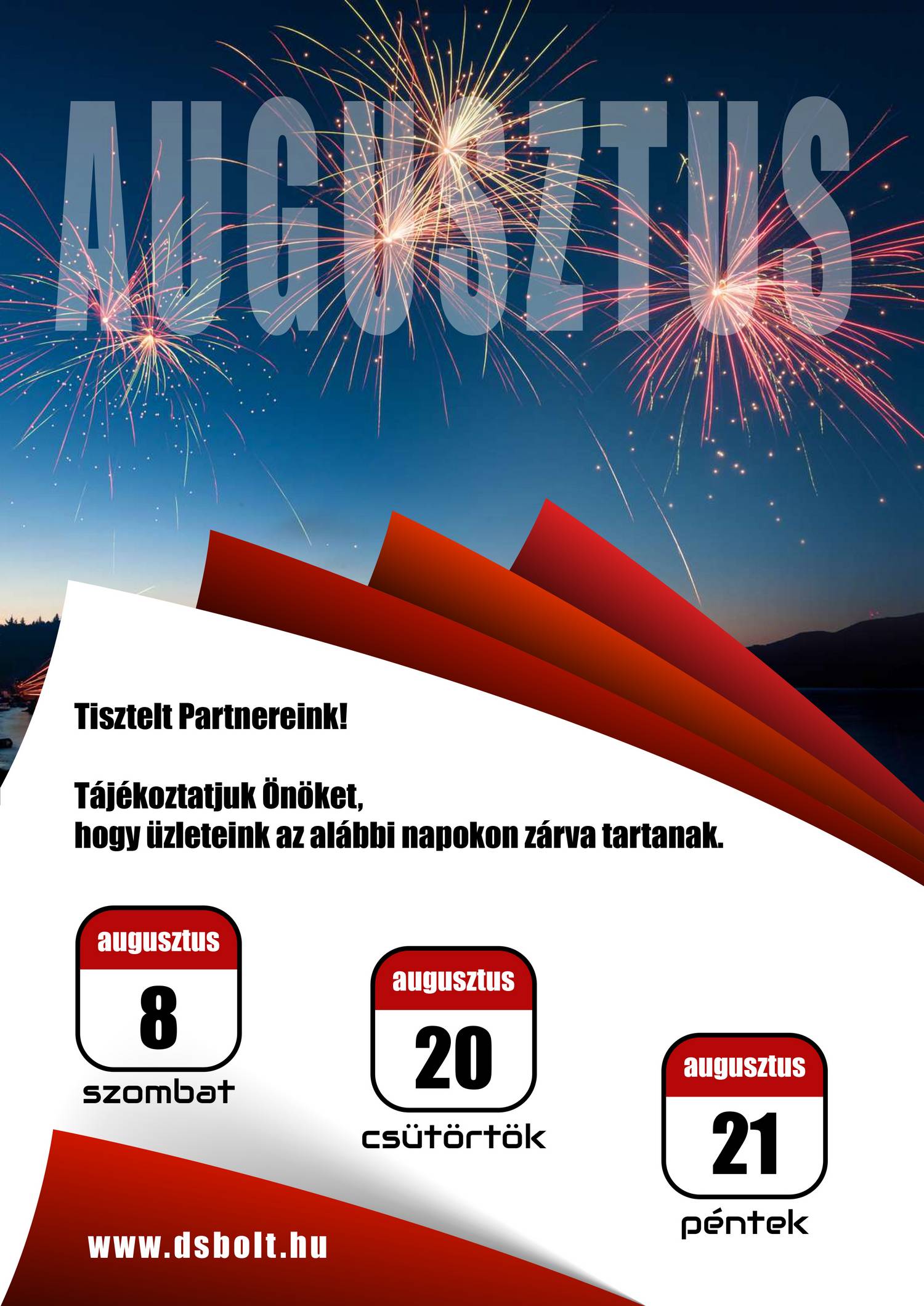 Augusztusi nyitvatartásunk